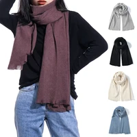 plain cashmere like scarf womens winter scarves fashion pashmina shawl autumn elegant warm large size headscarf hijab 18570cm