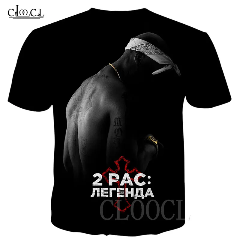 Футболка Rapper Tupac Amaru Shakur уличная одежда в стиле хип хоп крутая летняя футболка с 3D