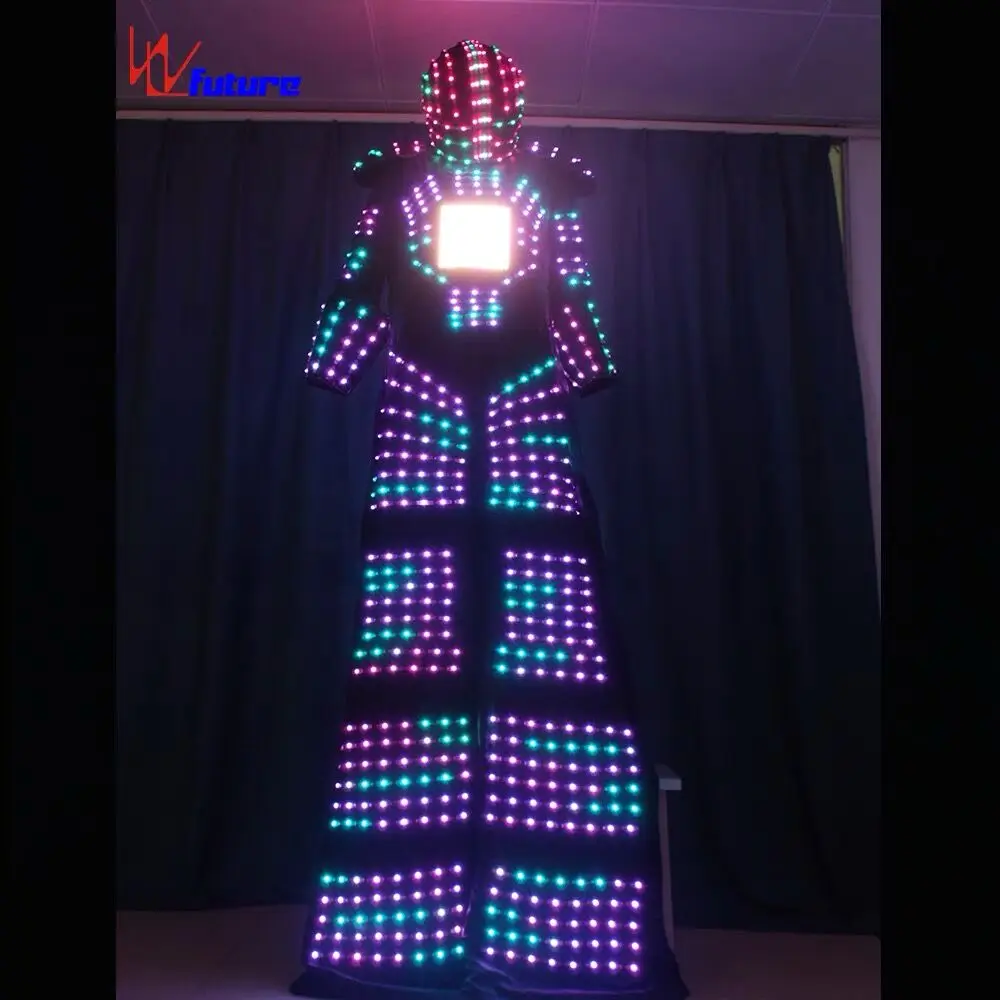 

Creative stilts LED luminous clothing can be customized LOGO disco show stilts lighting clothes