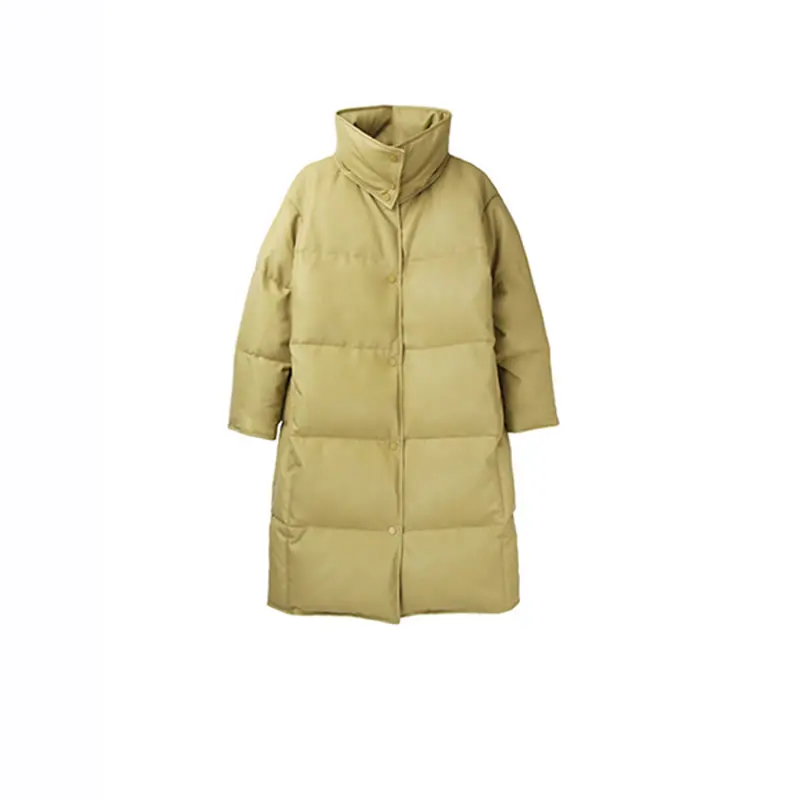 

XITAO Solid Color Stand Collar Down Coat Women Single Breasted Thicken Keep Warm Coat 2020 Winter The New Casual Fashion ZY2463