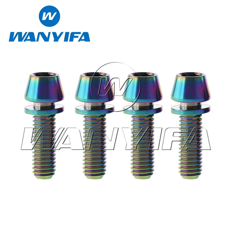 Титановые болты Wanyifa M5 x 16 18 20 мм Gold Rainbow Ti с шайбами бесплатная доставка|titanium bolts