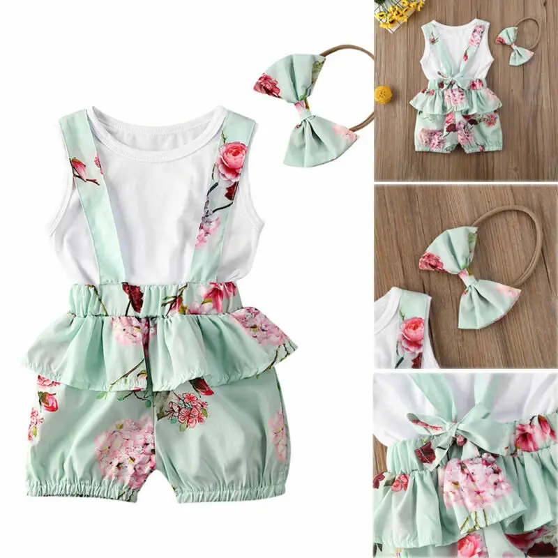 Комплект одежды для маленьких девочек Pudcoco белый жилет без рукавов новорожденных