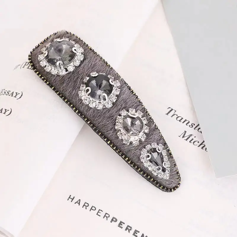 

Horse Hair Rhinestone Hairpin Simple Temperament Accessories Bangs Full Diamond Crystal