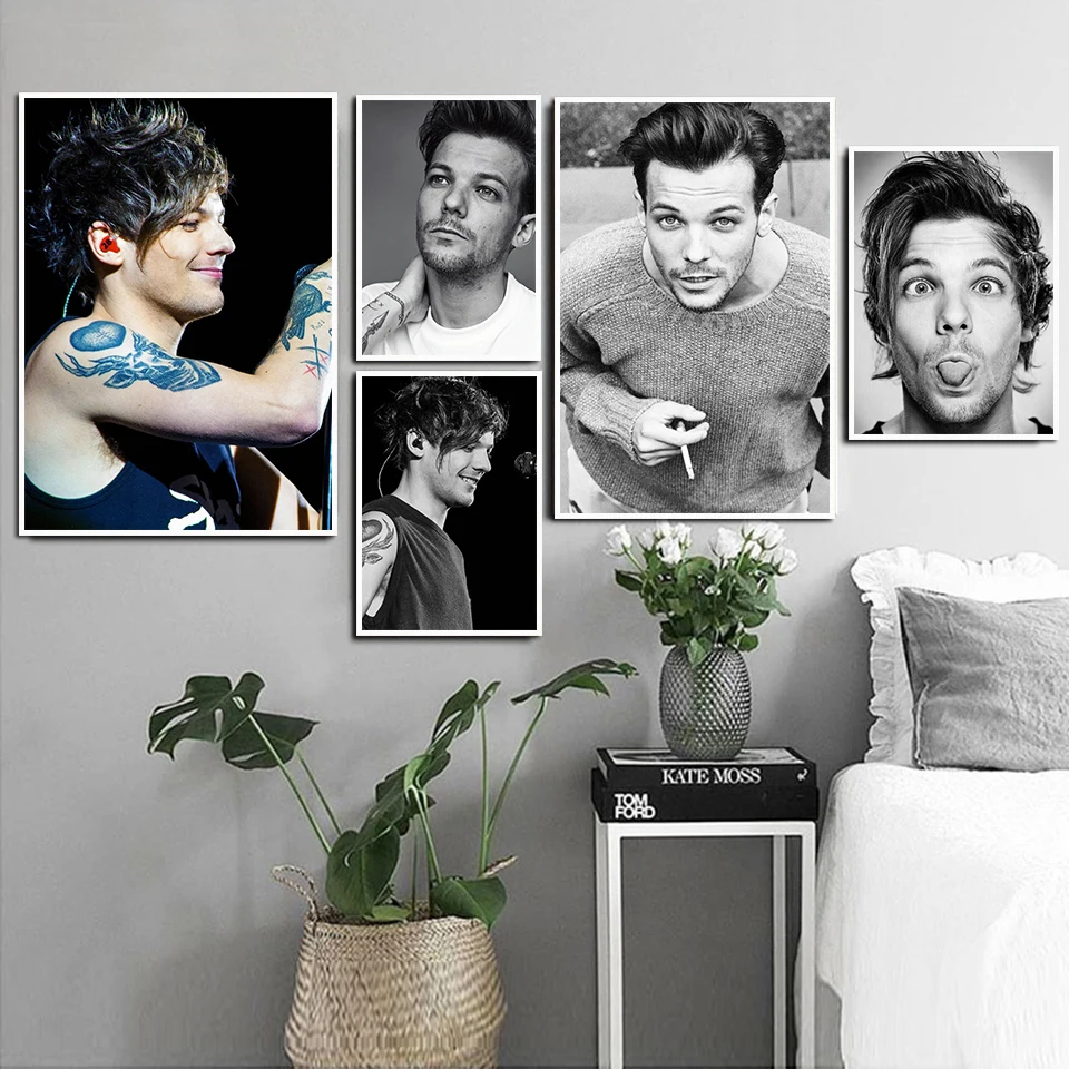 

British Singer Louis Tomlinson Poster Portrait HD Posters Wall Art Painting Prints Modern Home Room Bar Decor