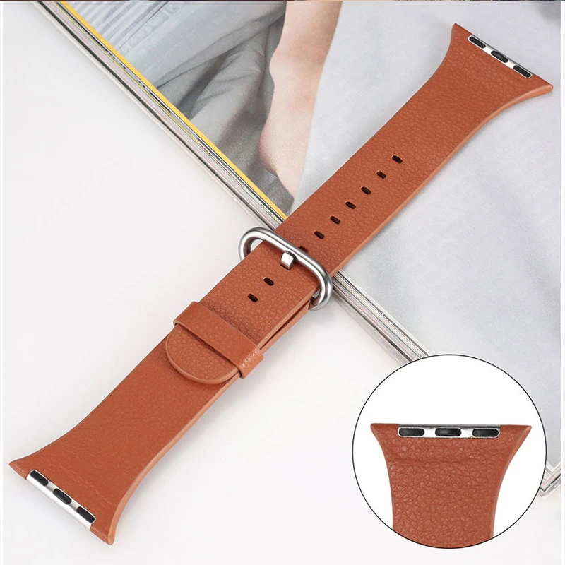 Ремешок из натуральной кожи для Apple Watch Band 4 5 44 мм 40 мм 42 мм 38 мм браслет для iwatch series 3 2 1 Аксессуары для часов