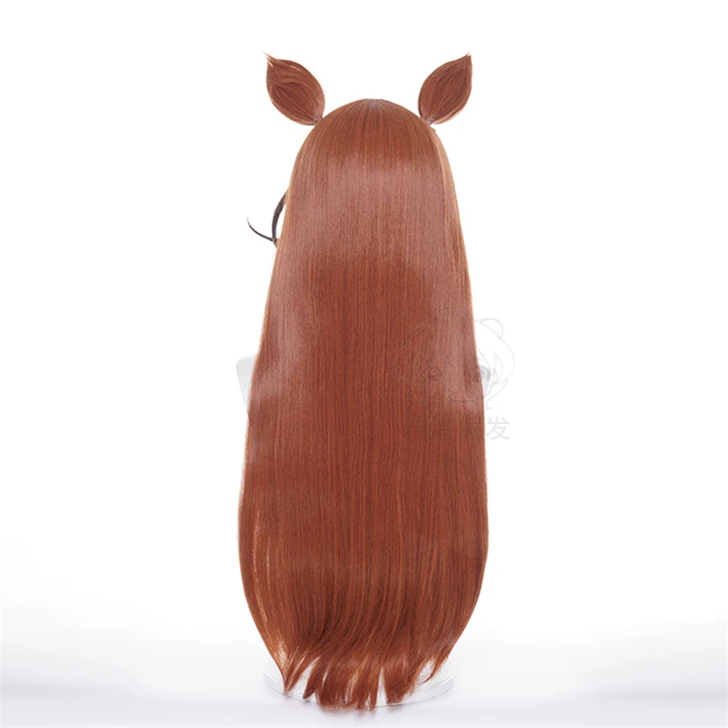 

Uma Musume Symboli Rudolf Cosplay Wig Uma Musume Pretty Derby Role Play Mixed Brown Synthetic Hair Wig with Bangs Ears