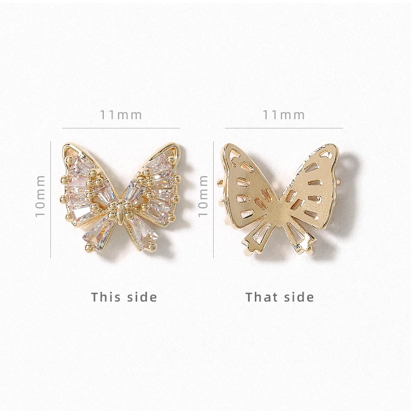 2 шт. бабочки для дизайна ногтей|Стразы и украшения| |