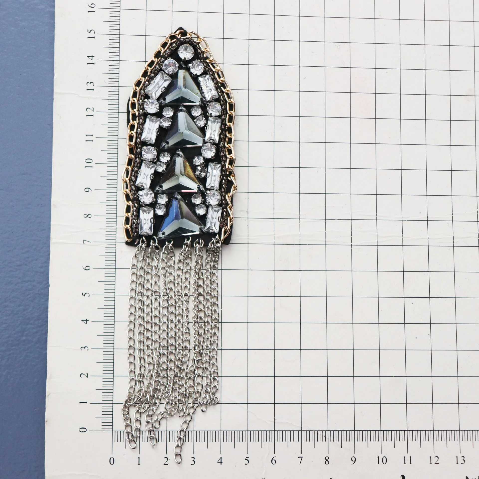 2 шт./компл. кисточкой из бисера вышивка золотой нитью для одежды в стиле панк