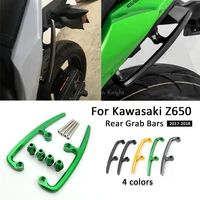 motorcycle cnc aluminum rear grab bars seat pillion passenger rail handle armrest arm rests for kawasaki z650 z 650 2017 2018