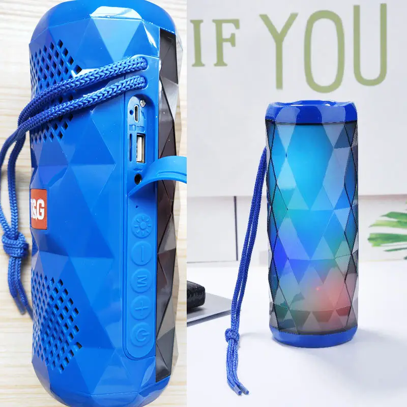 

TG167 Wireless Bluetooth Speaker, Portable Bicycle LED Light Subwoofer, Support U Disk/TF Plug/Bluetooth