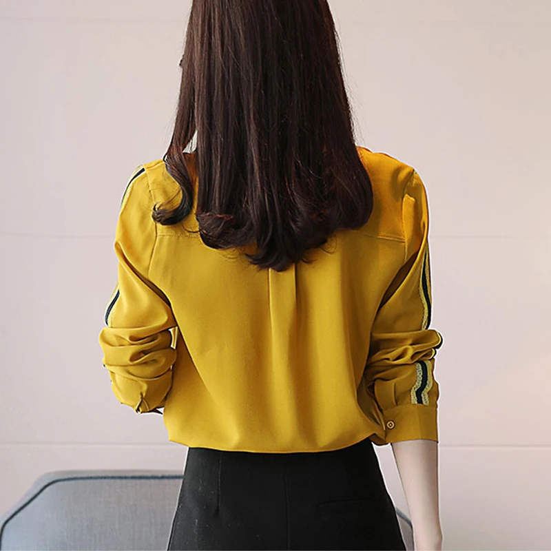 

Blusas Chiffon Women Blouse Fashion Women Blouses 2021 Long Sleeve Casual Women Tops Office Lady Blouse Elegant Shirt Tops D430
