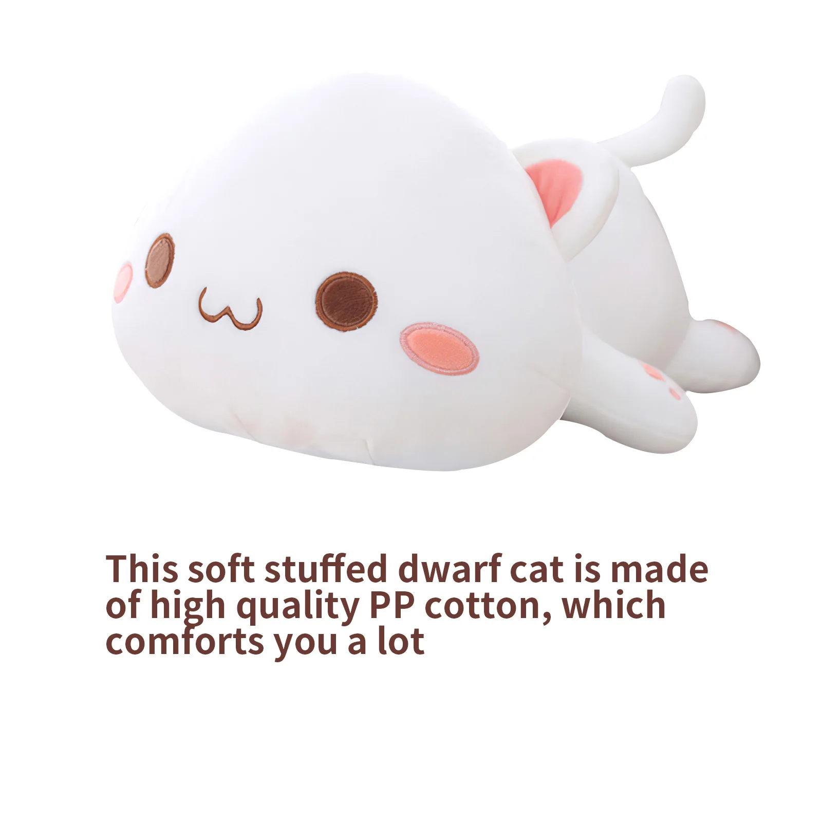 Kawaii кошка плюшевая игрушка мягкая Лежащая подушка белый серый детские игрушки