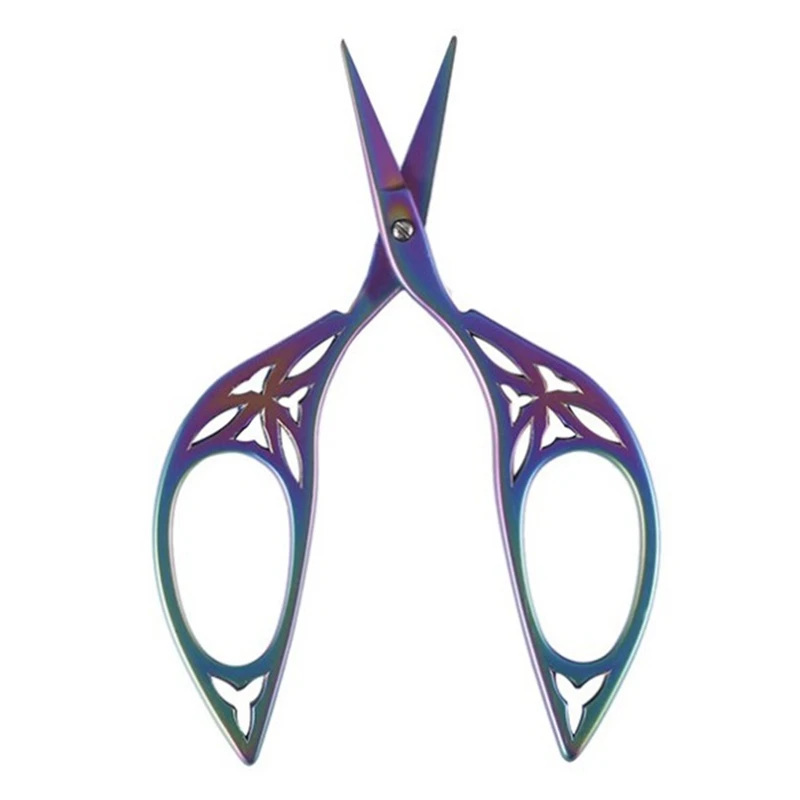 3Pcs Colorful Stainless Steel Sharp Tip Classic Stork Crane Guitar Hollow Leaves Design Sewing Scissors Shears DIY Tools | Инструменты