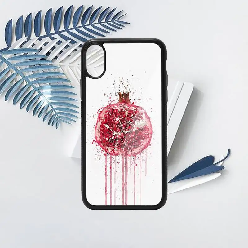 

Watercolor fruit Painted Phone Cases TPU For iPhone X XR XS 11 12 mini Pro MAX 6 6S 7 8 Plus SE 2020