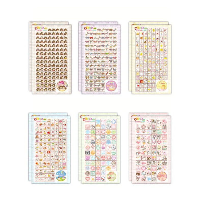 Корейская наклейка Канцтовары мини фабрика милый мультфильм Дневник стикер 6
