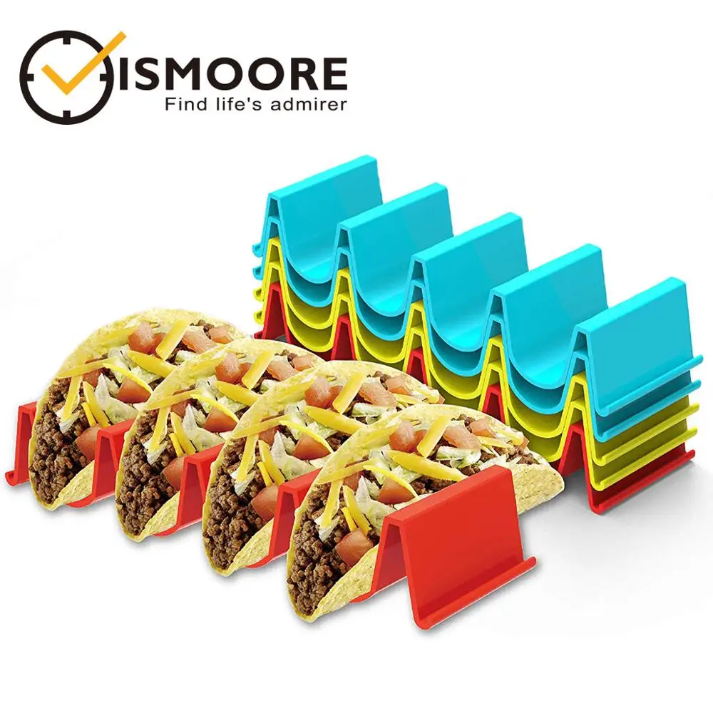 VISMOORE Taco держатель Стенд набор 6-тако грузовик лоток стиль стойки вмещает до 4 Тако