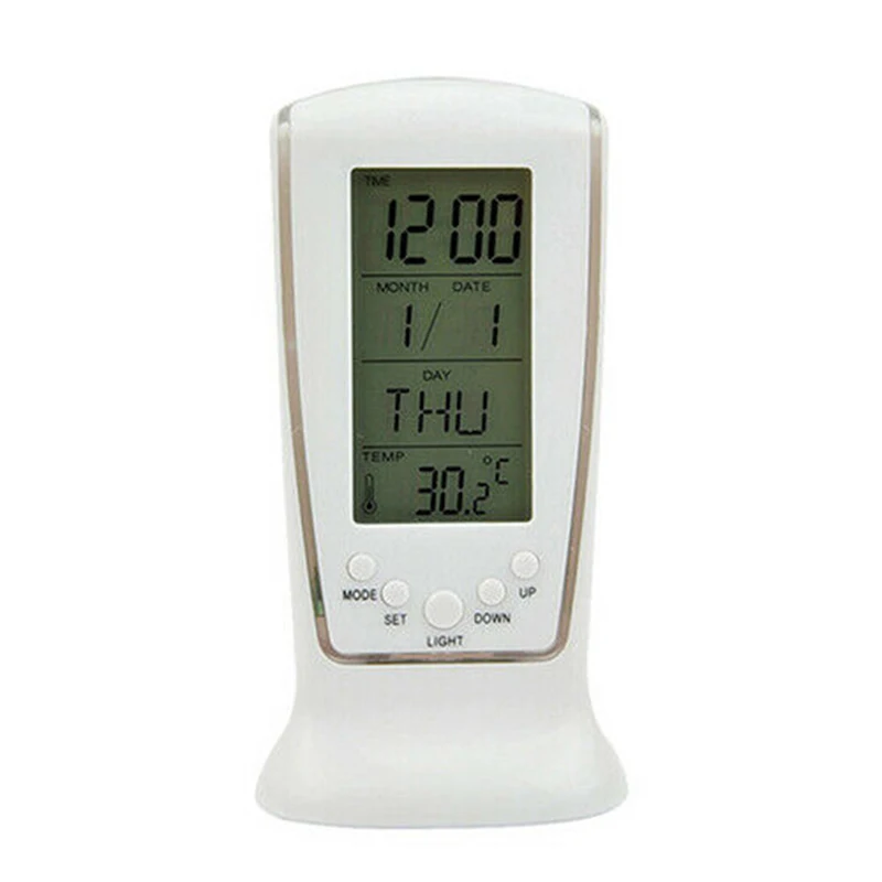 

LED Digital Table Alarm Snooze Clock Night Light Thermometer Displayer @M23