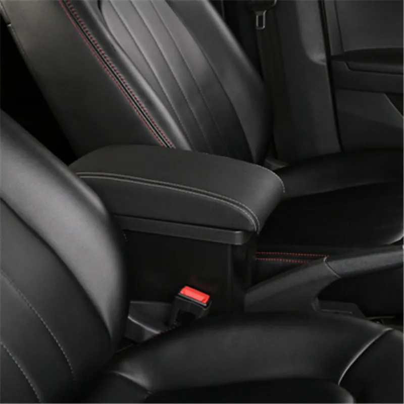 Двухслойный подлокотник для Peugeot 2008 из искусственной кожи USB аксессуары