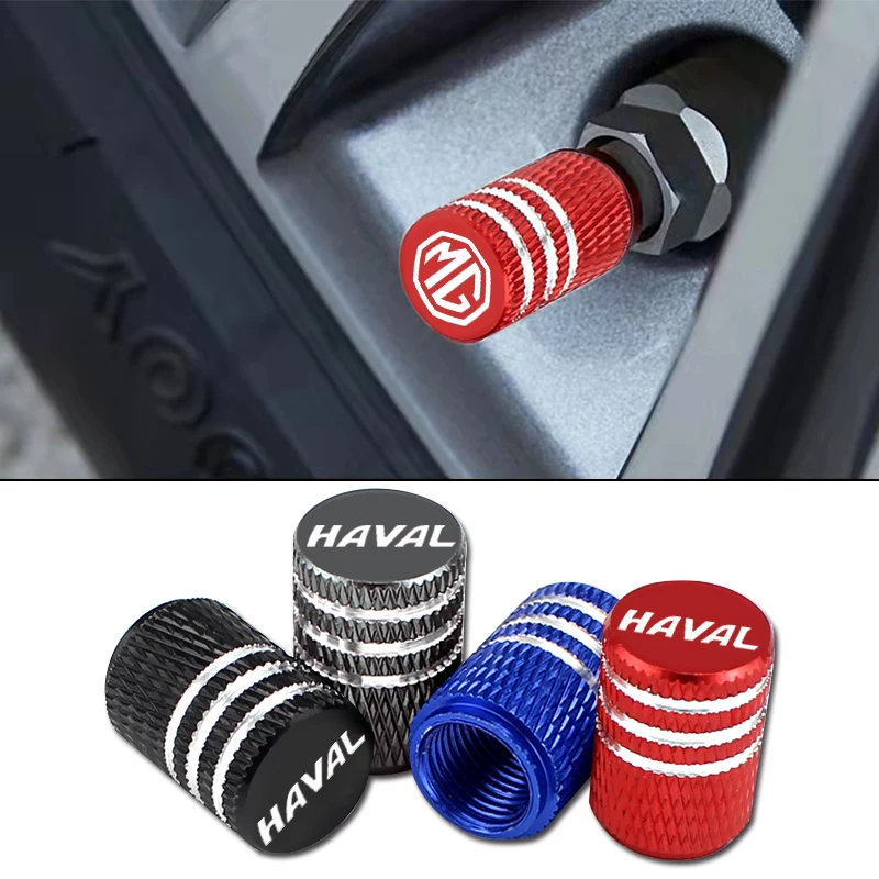 

4pcs Car Round Valve Laser Metal Auto Parts for Lada Vesta Priora Granta 2107 Sw Cross Niva Laika 4x4 2105 1991 Car Accessories