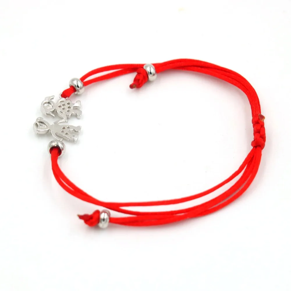 CZ Zircon Boys and Girls Charm Bracelet for Lovers Women Adjustable Lucky Red String Bracelets Valentine's Day Jewelry | Украшения и