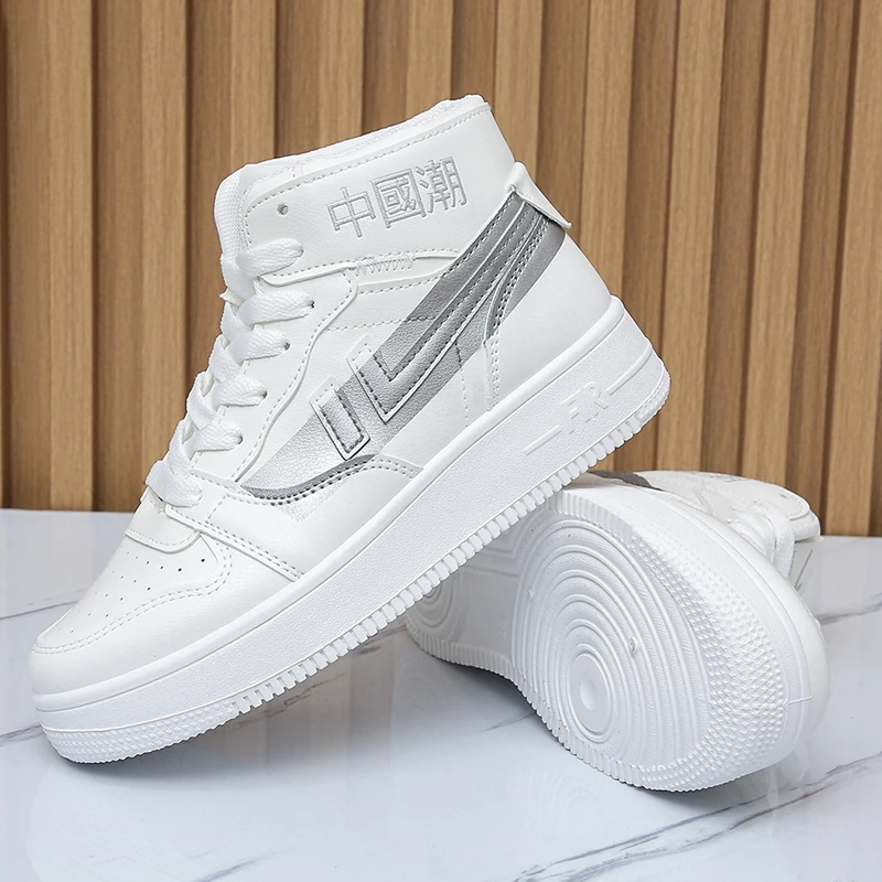 

Женские высокие белые туфли, сезон весна-осень, Спортивные Повседневные туфли в стиле интернет-знаменитостей, взрывы, новинка 2021, модная жен...