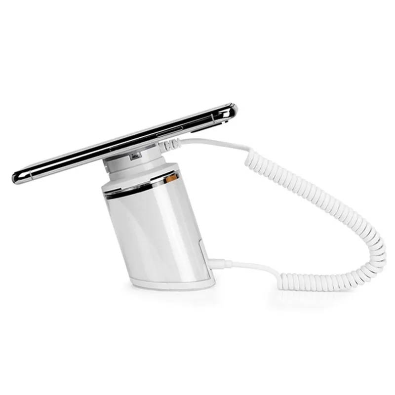 

8 Set Pack Retail Shop Use Standalone ABS White Sticker Fixed Simple Install Smartphone Demo Charger Anti Theft Secure Holder