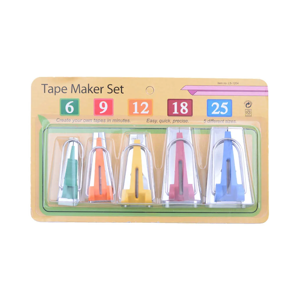 

Bias Tape Makers Sewing Machine Tools Pick Size 6mm/9mm/12mm/18mm/25mm Bias Binding Tape Maker Sewing Accessories