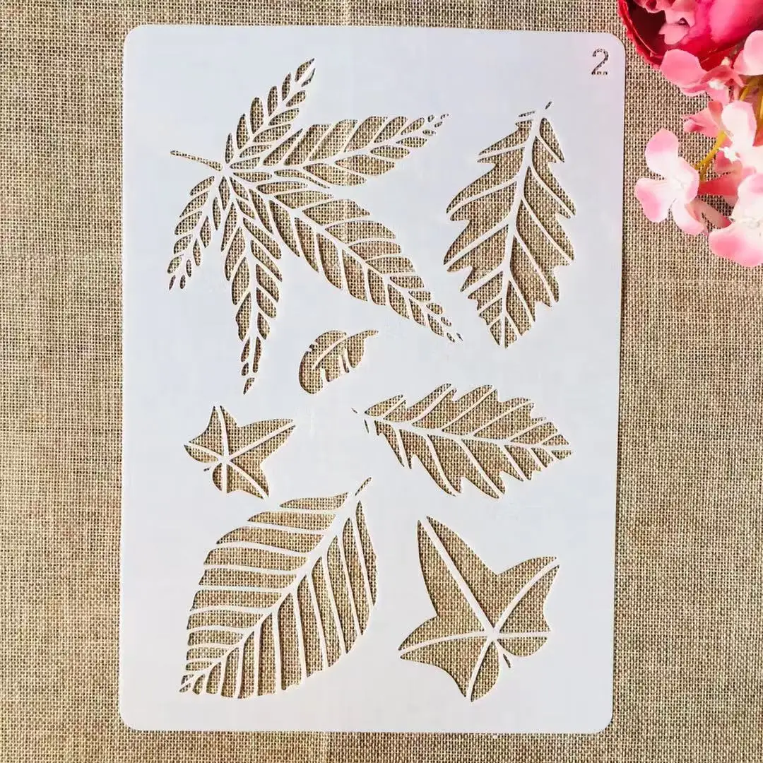 

1Pcs A4 29cm Big Leaves DIY Layering Stencils Painting Scrapbook Coloring Embossing Album Decorative Template