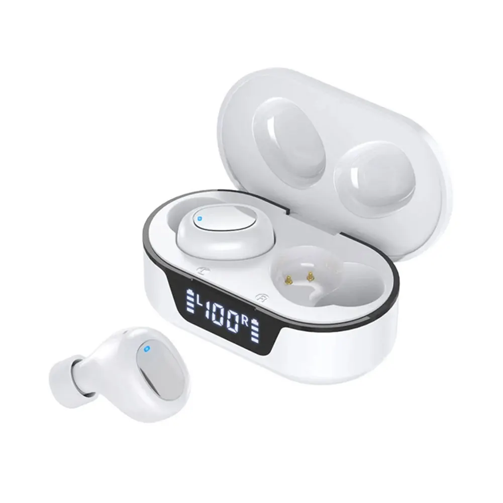 

Bluetooth Earphones Wireless Sports LED Display Earbuds TWS Bluetooth Deep Bass Headphones TW16 Waterproof with Built-in Mics