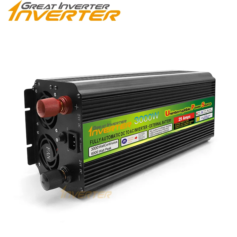 

3000W power inverter Modified Sine Wave Charging Inverter LCD display DC 12V 24V to AC 220V USB car Transformer Converter