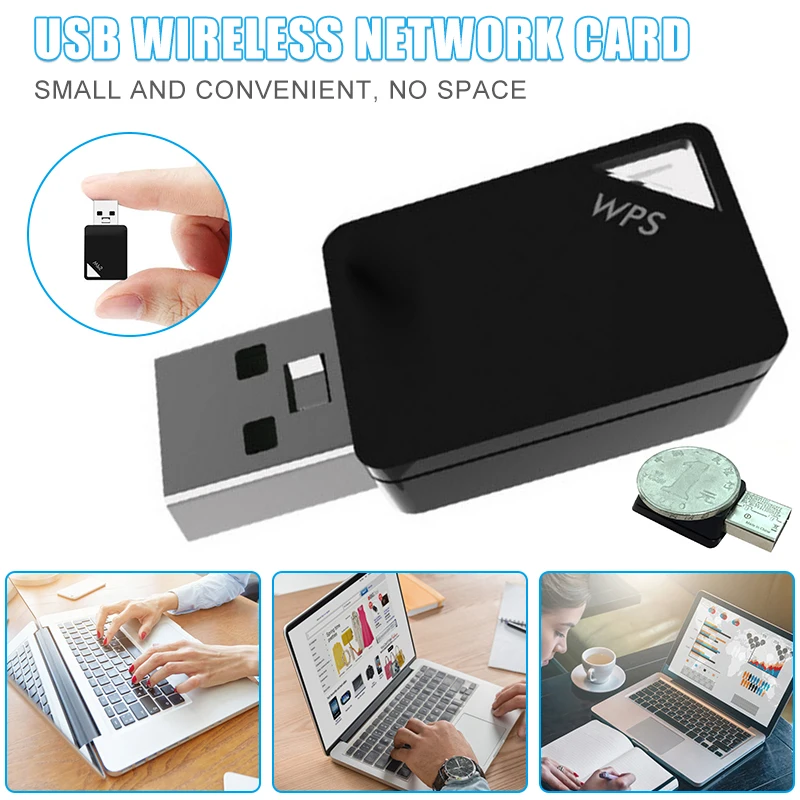 

USB Wifi Adpater Wireless Card Receiver Net Card for PC Laptop Desktop Computer 600M 5G UY8