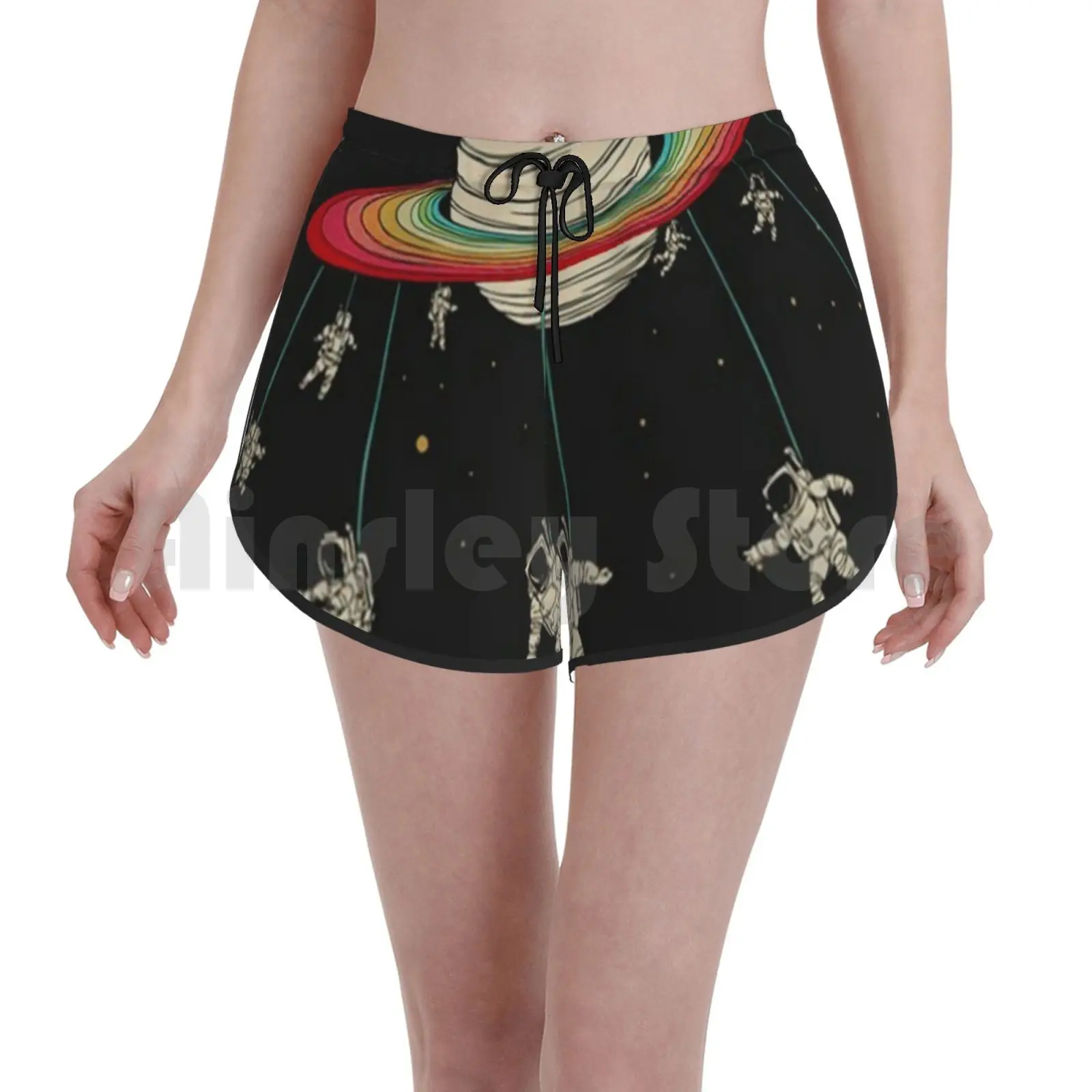 

Шорты для плавания женские пляжные, чехол с астронавтом и коллажем космоса Syfl junit Saturn, без названия, 2020