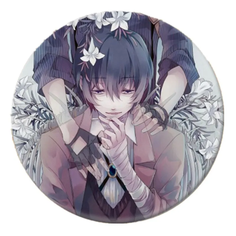 Free Shipping Anime Pin Bungo Stray Dogs Figure Cosplay Badge Backpack Icon Button Cartoon Brooch Accessories Gifts