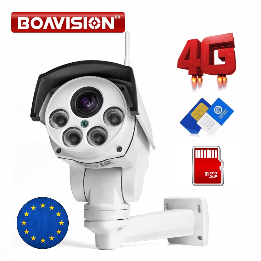 1080P 3G и 4G пуля PTZ камера Outdoo 5X/10X оптический зум sim-карта камера 2MP P2P поддержка Макс 128G Micro SD карта хранения