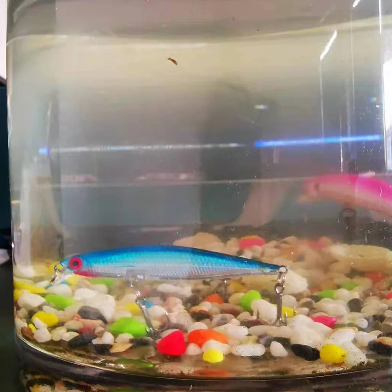 1шт. Пластиковые рыболовные приманки Minnow с лазером 80мм 5.2г Японские тонущие воблеры для окуня и щуки с удочками Swimbaits, профессиональная приманка.