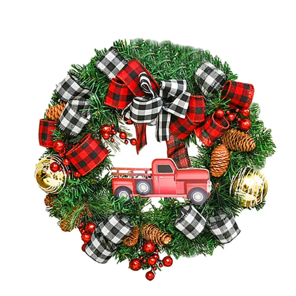 Рождественский венок ручной работы из ротанга 2020 25/35/50 см подвесная гирлянда