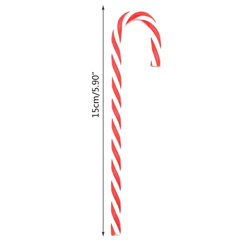 

50 Pcs Christmas Plastic Candy Cane Xmas Tree Hanging Ornaments for Holiday Gift