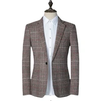 british style mens suits blazers fashion plaid casual wedding business blazer homme slim fit dress coat terno masculino s 4xl