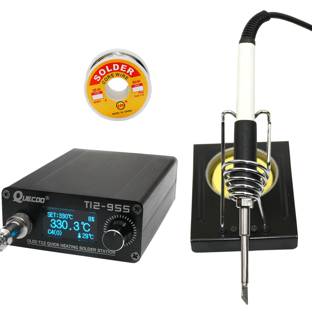 Паяльная станция T12-955 STM32 V2.1S OLED Цифровой паяльник с ручкой T12 5Pin 907 | Инструменты