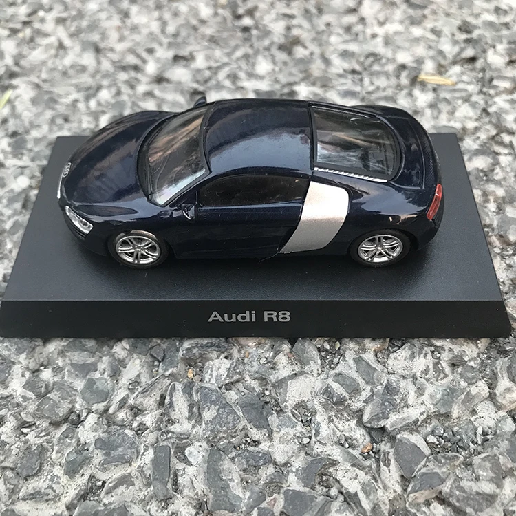 Специальный литой металл 1/64 больше немецких моделей автомобилей A3 A4 A5 A8 R8 S6 A6 Tt домашний дисплей коллекционные игрушки для детей - Цвет: R8 Blue