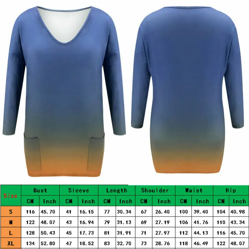 

Sexy Women V Neck Casual Loose Printed T Shirt Autumn Thicken Tops Long Sleeve T-Shirt Oversized Women Pullovers T-Shirts