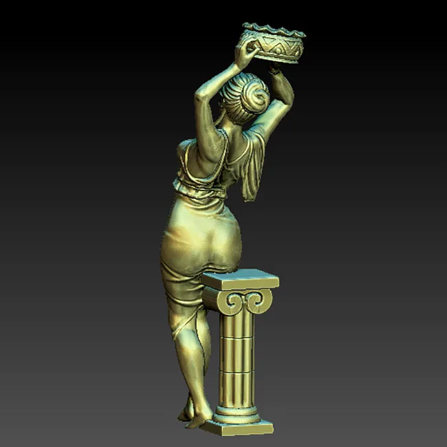 3D резная фигурка скульптура 3d модель для станок с ЧПУ в формате STL старинные