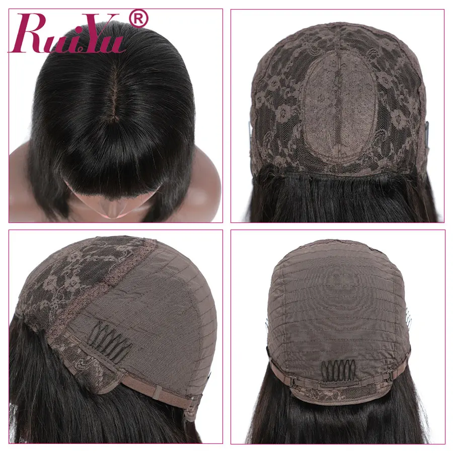 Парики из человеческих волос для женщин прямые парики с челкой средняя часть