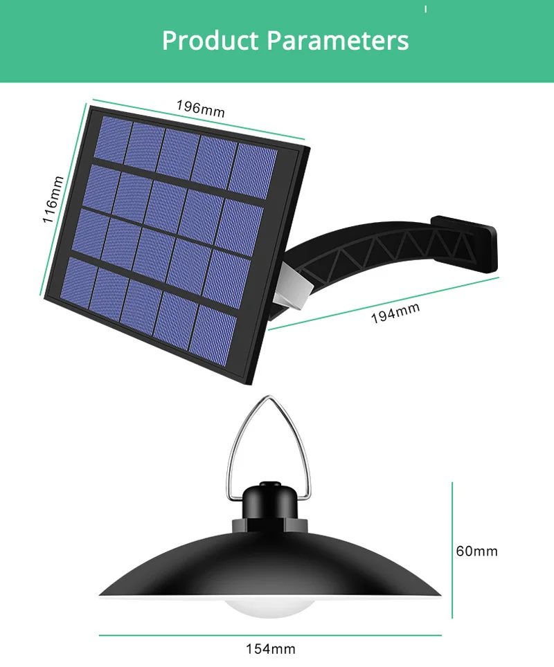 

4 Heads Solar Pendant Lamp Led Outdoors Indoor Chandelier Solar Light Warm White Garden Lighting for Home Courtyard Decoration