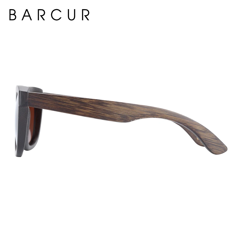 

BARCUR Natural Brown Wood Sunglasses Men Bamboo Sun glasses for Men Polarized Women Sunglass lunette de soleil femme