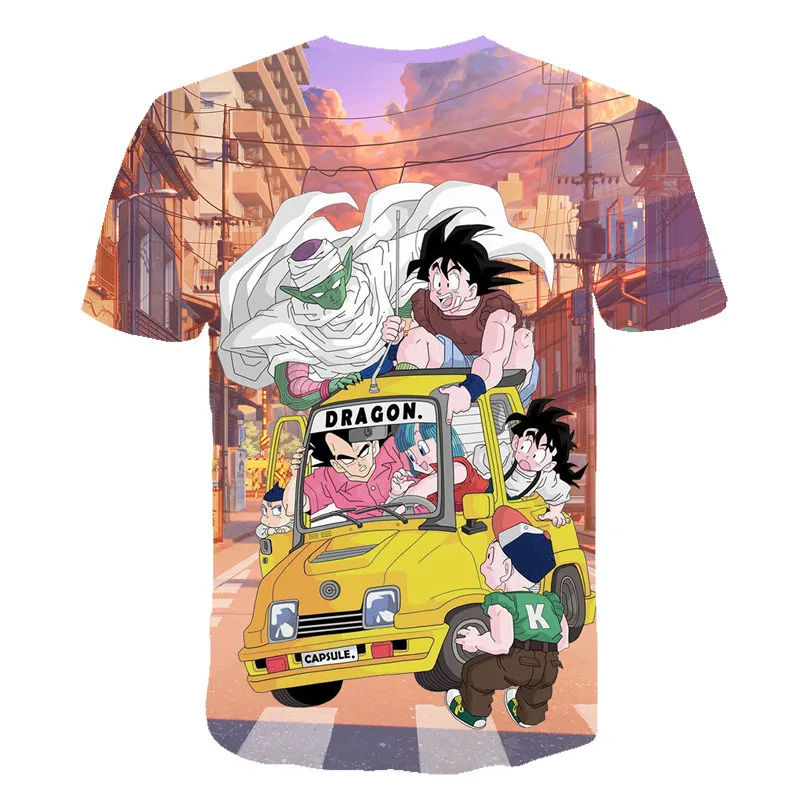 Новинка года, Детская футболка с 3d принтом Dragon Ball DBZ Bulma Super Saiyan vegeta футболка с японским аниме летняя модная детская футболка