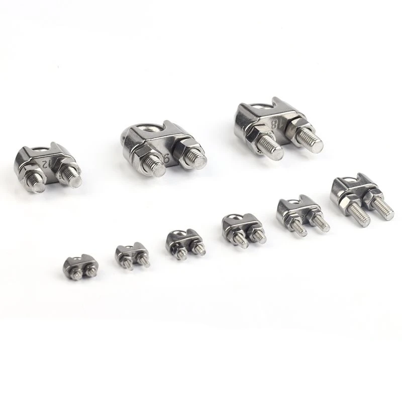 Clip de cuerda de alambre de acero inoxidable, 5 uds.