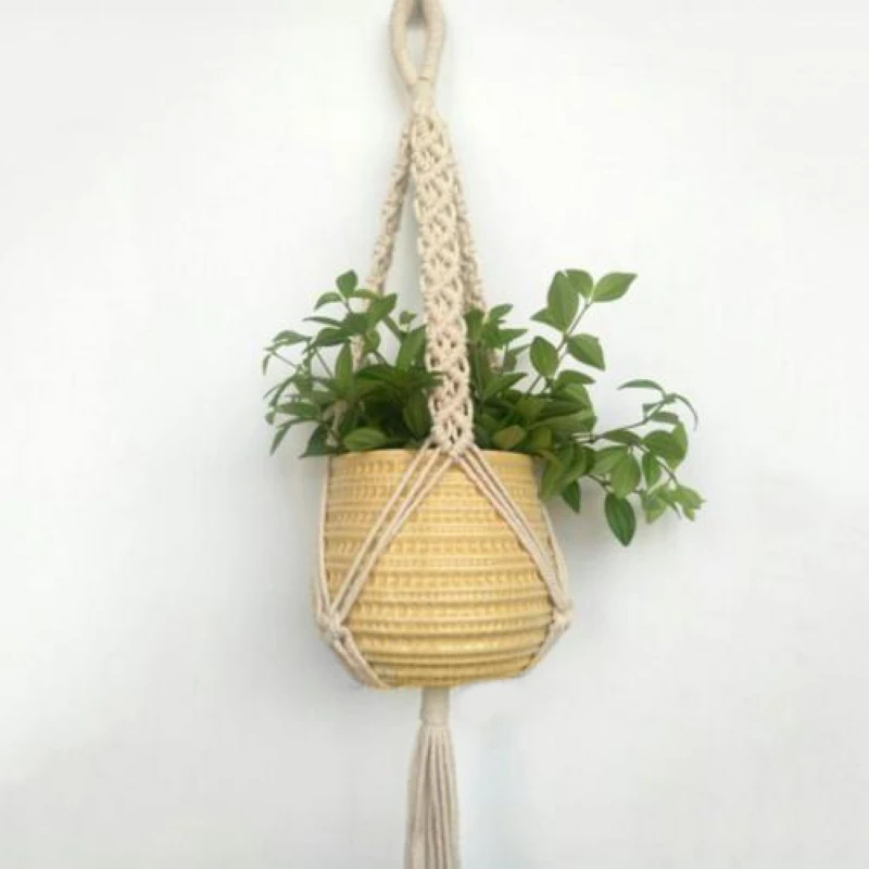 1 шт. Винтаж джутовая веревка плетеный горшок держатель Завод Вешалка Висячие