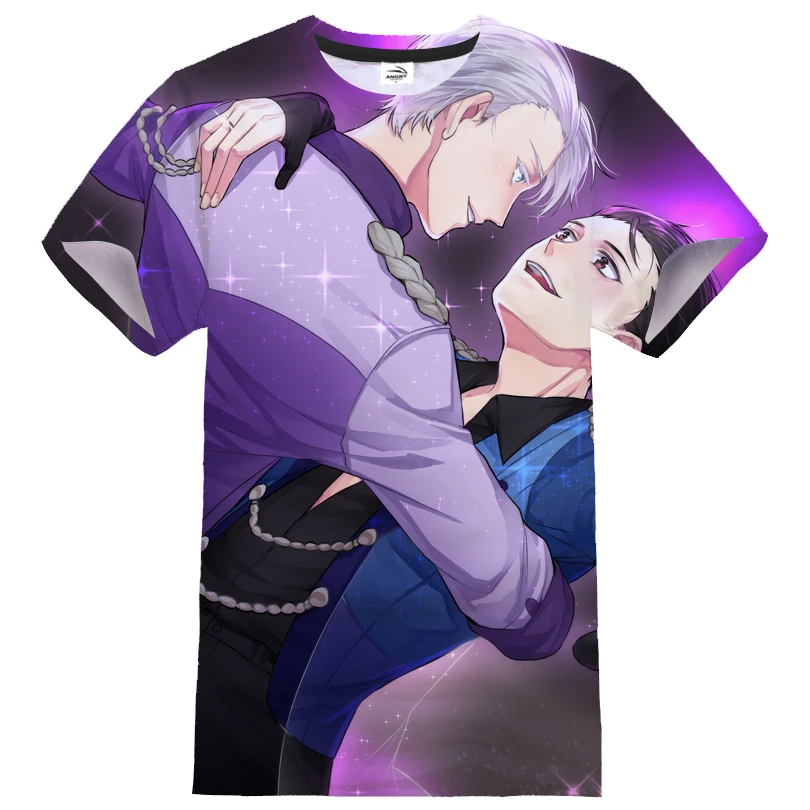 Новинка 2020 футболка Yuri On Ice Спортивная повседневная с 3D принтом аниме модная