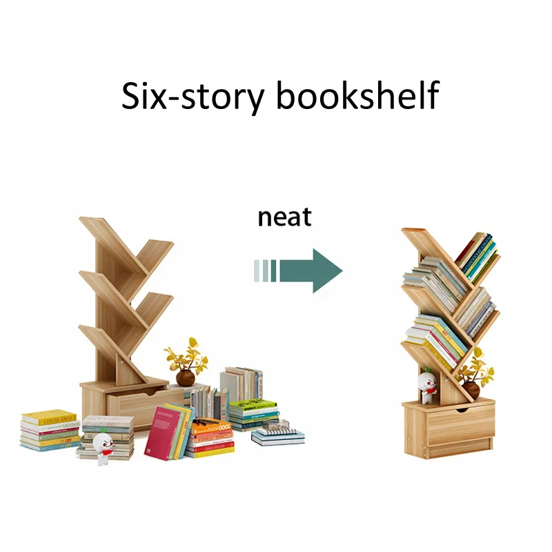 Книжная полка в виде дерева пол Экономия пространства Простой Современный